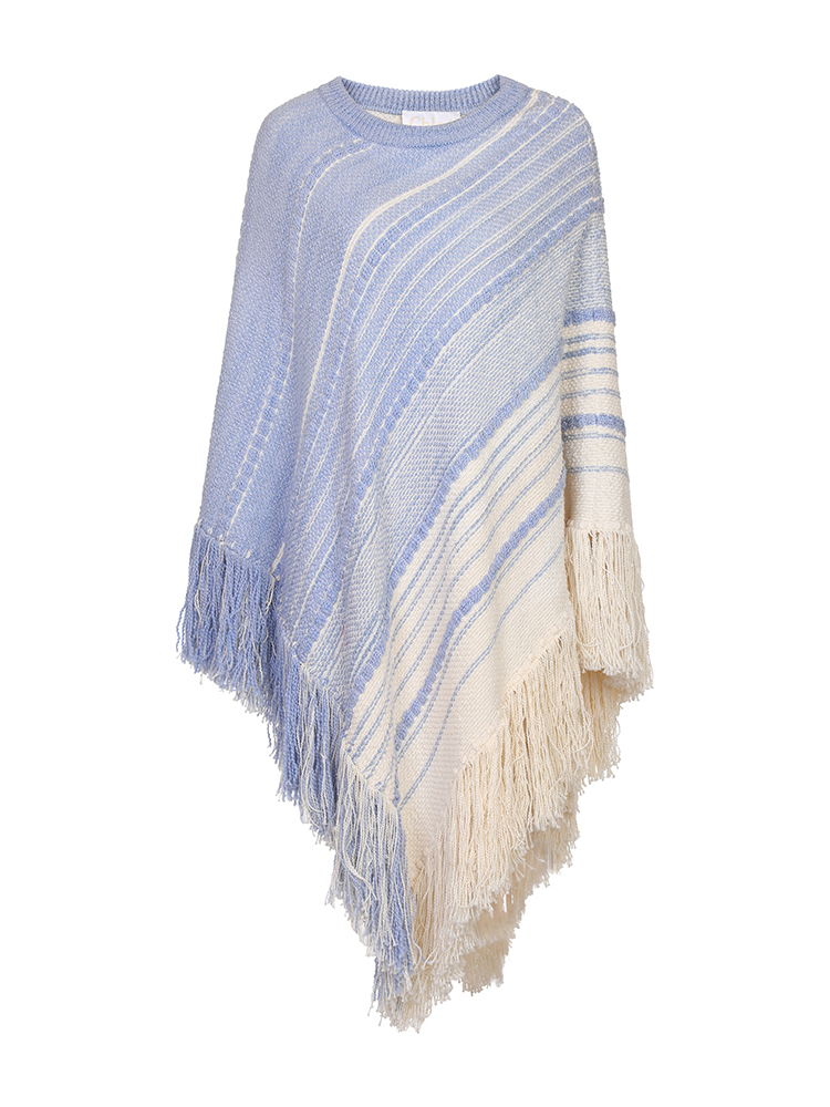 CHLOE/克洛伊藍色針織披肩